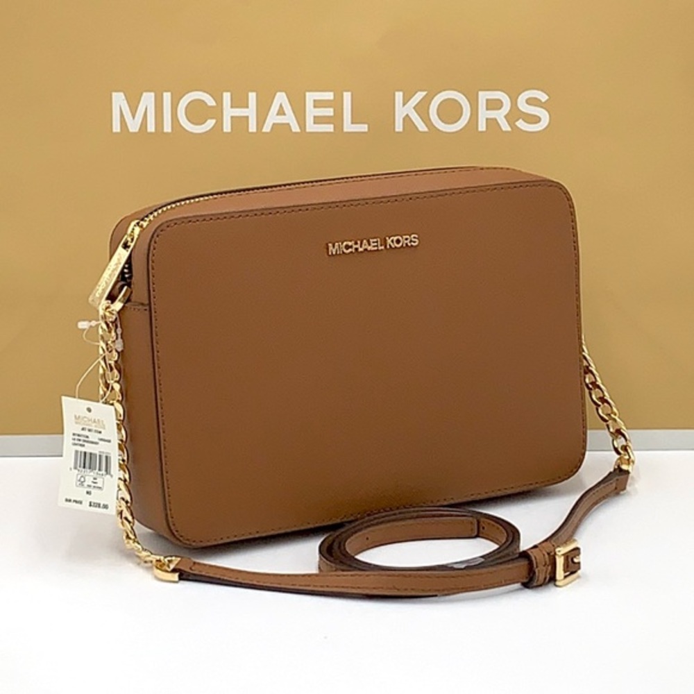 MICHAEL KORS JET SET TRAVEL LARGE EAST WEST CHAIN CROSSBODY BAG LUGGAGE